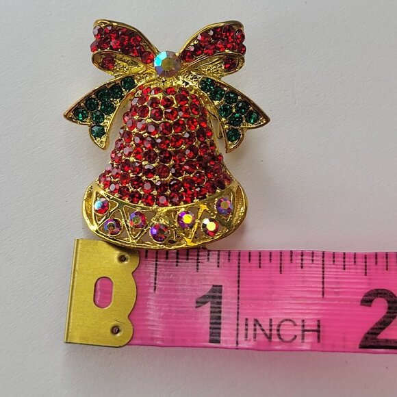 Red Bell brooch Pin - Picture 4 of 6